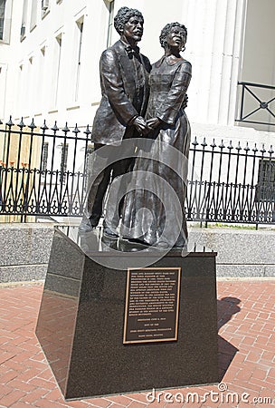 Full Size Statue of Dred Scott and Wife Harriet Robinson Editorial Stock Photo